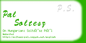 pal soltesz business card